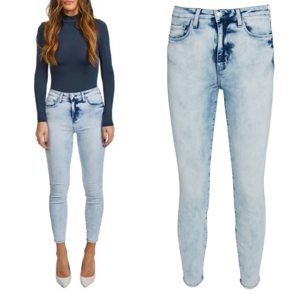 L'AGENCE // margot hi rise skinny crop soft stretch jeans green picholine